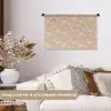 Paisleymotief - Wit - Bloemen - Geel Wandkleed katoen klein 269 -sfeer1