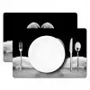 Zwanen - Hart - Zwart - Wit Placemat vinyl groot -zzsfeer2_Kitchenyeah-website