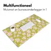 Bloemen - Roze - Getekend - Patroon Muismat XXL klein -sfeer4