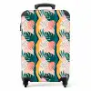 Monstera bladeren in diverse kleuren NBS - Handbagage koffer - Volwassenen Unisex middel -productfoto_recht