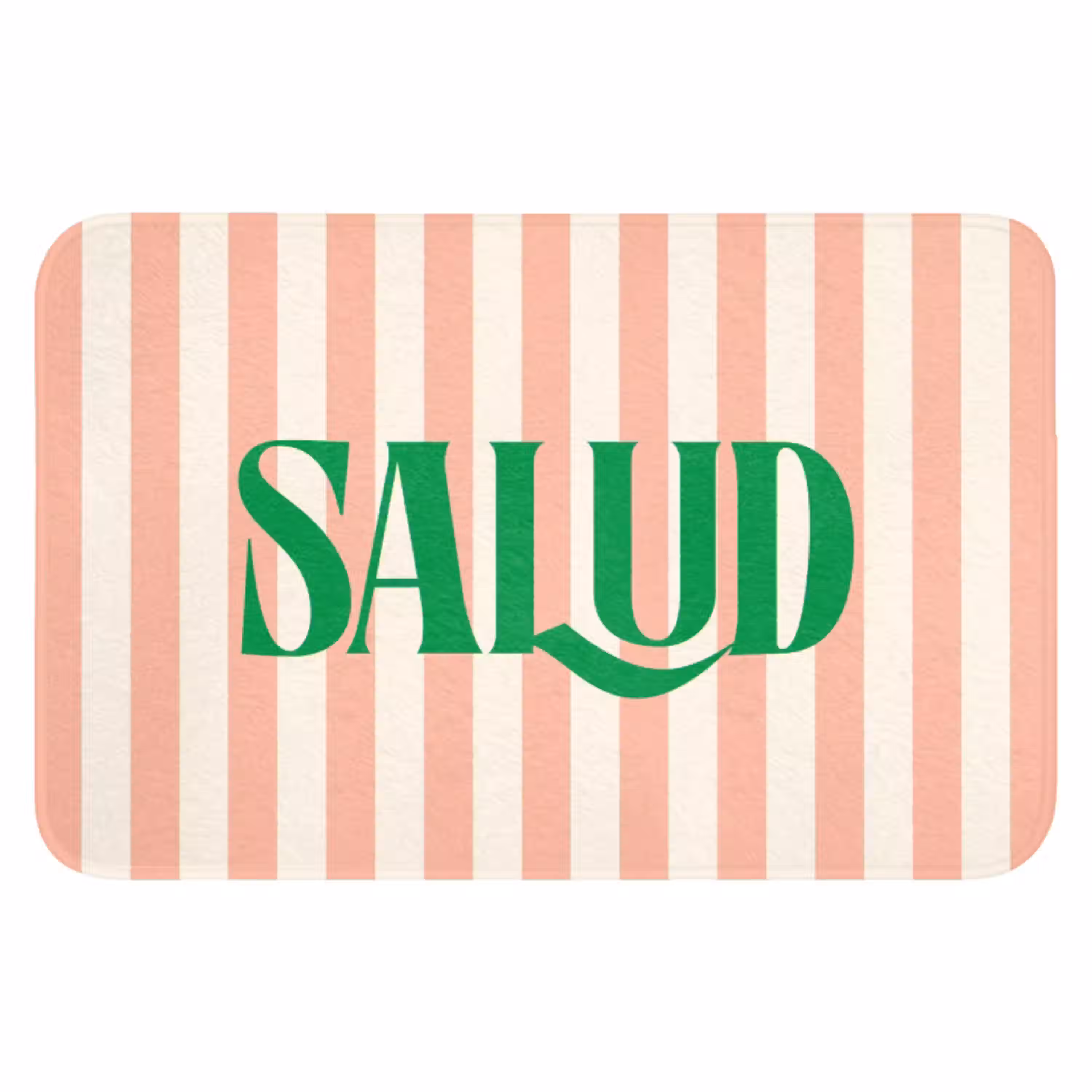 Zachtroze - Groen - Strepen - Salud WCmat klein -3d