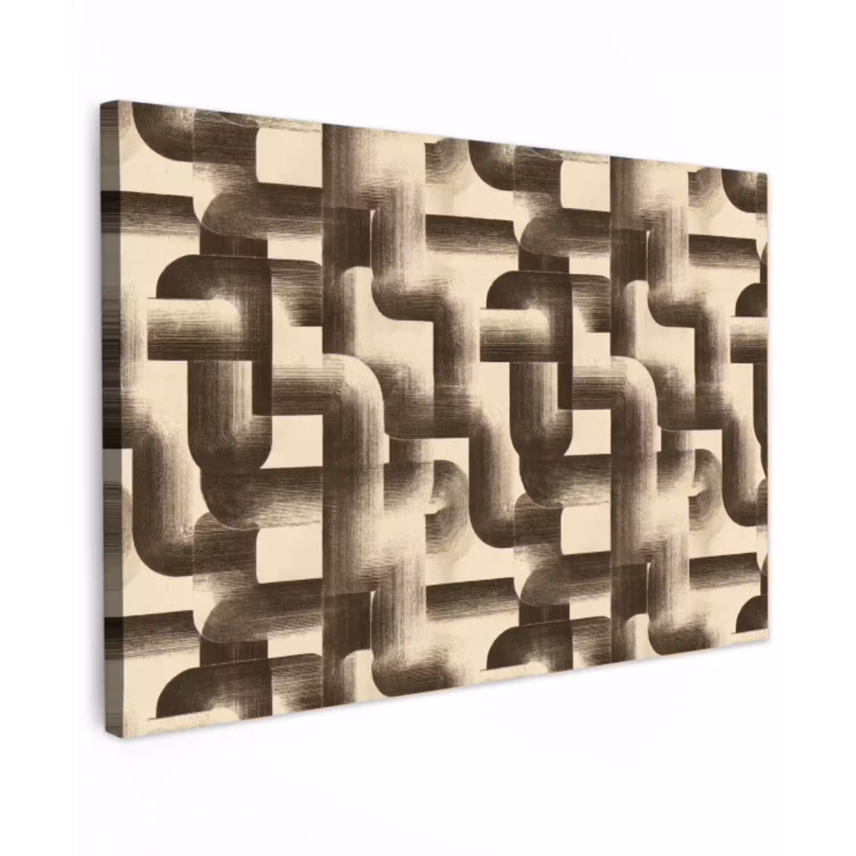 Abstract - Retro - Zwart canvas 2cm klein 34 -z3d