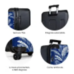 Blad - Palm - Blauw NBS - Large koffer - Volwassenen Unisex groot -zzzzzzzbolletjes_FR