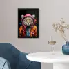 Graffiti - Luipaard - Zwart - Jas fotolijst zwart zonder passe partout klein -sfeer4