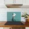 Parkiet - Vogel - Koksmuts - Cute keuken achterwand spatscherm klein -sfeer2