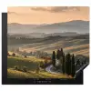 Toscaans - Landschap - Heuvels Inductie beschermer vinyl 3mm middel -3d