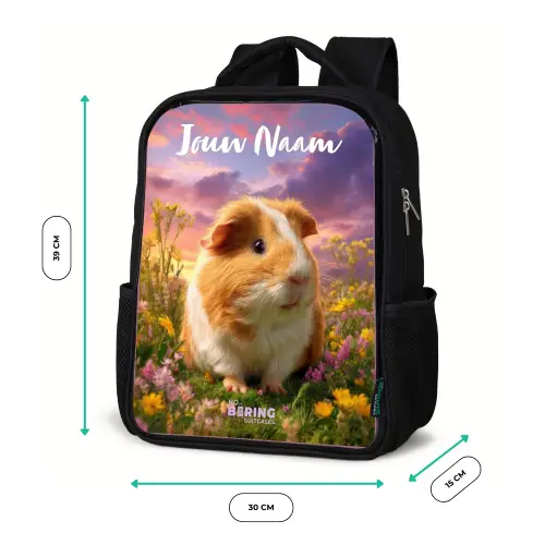 Cavia - Natuur - Dier Rugzak - Zwart middel -productfoto_formaten