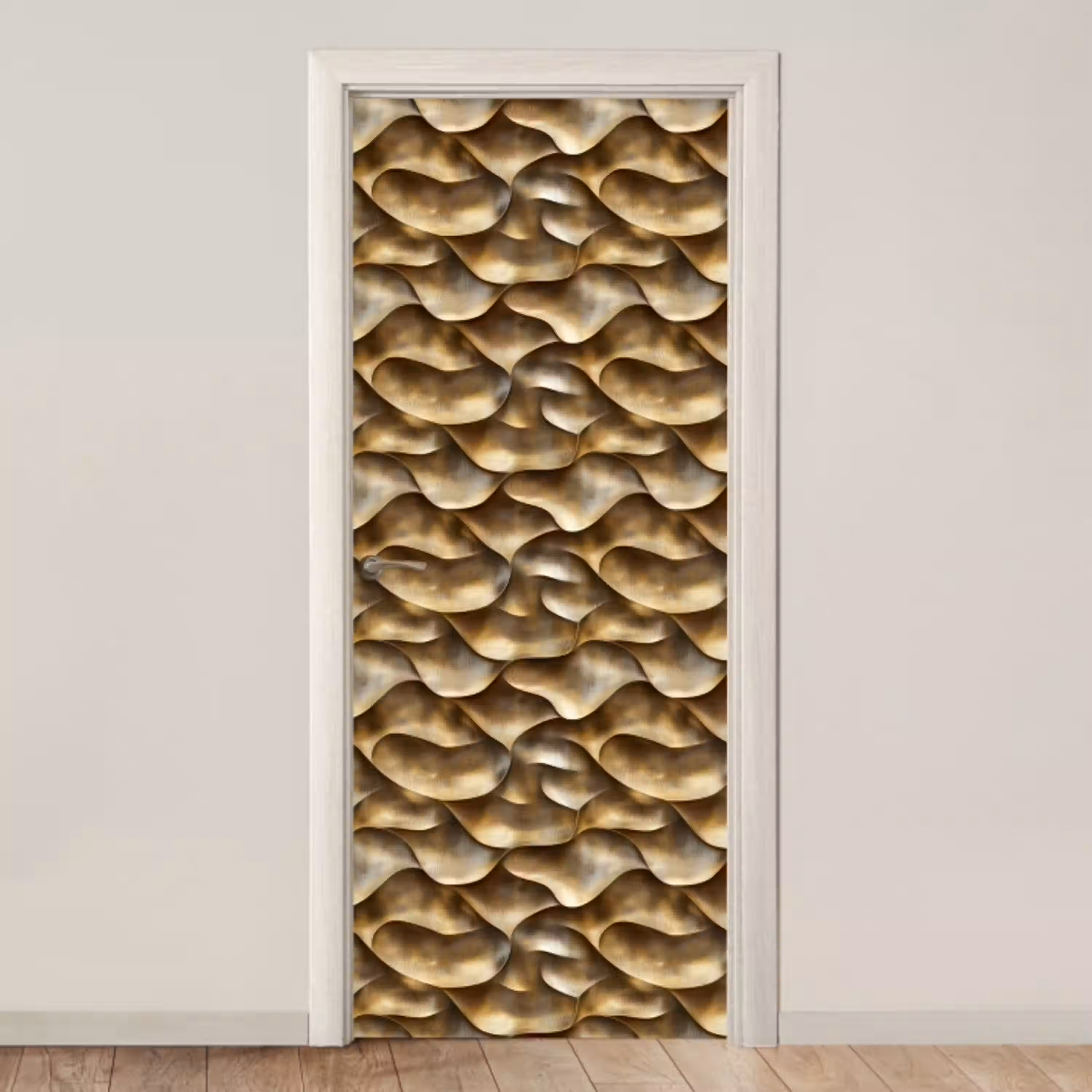 Abstract - Antiek - Goud deurposter klein 289 -3d_beige
