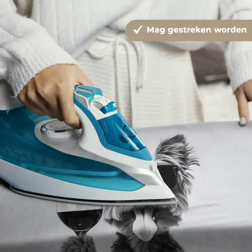 Hondje - Wijnglas - Zonnebril - Enthousiast Wandkleed katoen klein -sfeer9