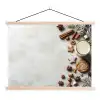 Winter - Kerst - Specerijen - Wit textielposter latten blank klein -3d