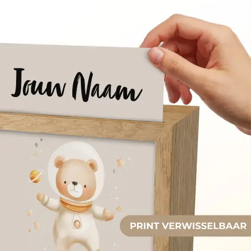 Ruimte - Sterren - Beige - Beer Light Box met kabel (Kinderlampje) klein -USP_websiteprintNL