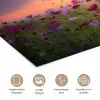 Bloemen - Roze - Zonsondergang - Natuur - Weide - Horizon poster papier klein -closeup_NL