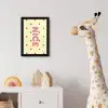 Nice - Stippen - Roze - Geel fotolijst zwart zonder passe partout klein -usfeer4_kinderkamer