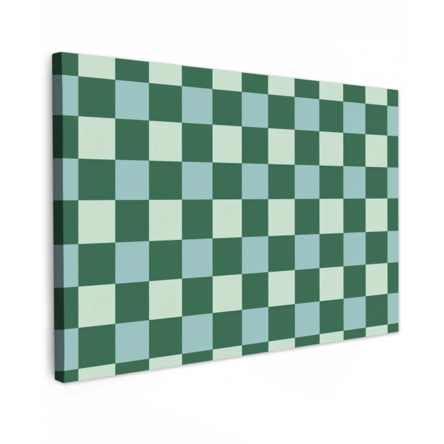 Schaakbord - Klassiek - Groen Tuinposter op houten frame 2 cm dik klein 845 -3d