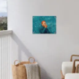 Portret - Klassiek - Blauw tuinposter los doek klein -sfeer8