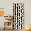 Botanisch - Dessin - Zwart - Beige deurposter klein 289 -sfeer4