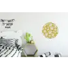 Bloemen - Roze - Getekend - Patroon Wandcirkel aluminium klein -kinderkamer