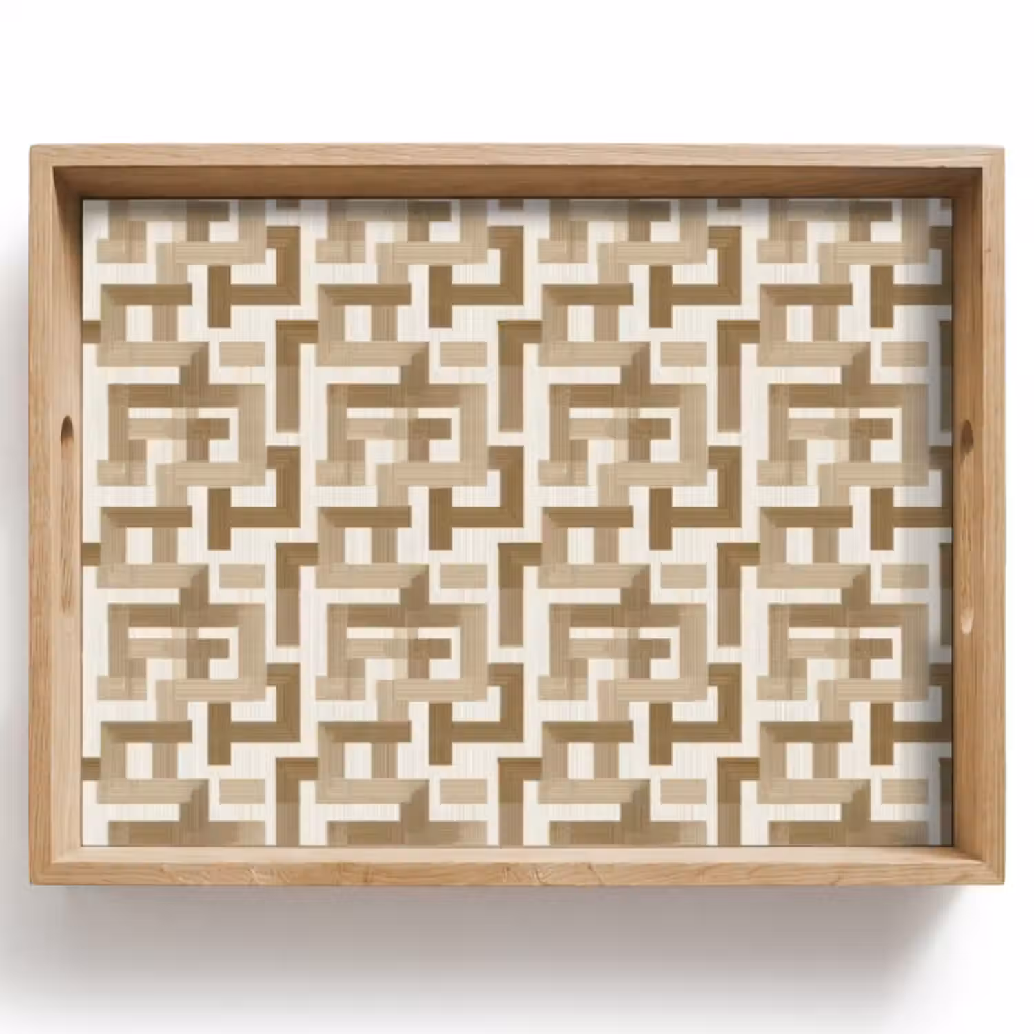 Dienblad - Geometrisch - Retro - Bruin