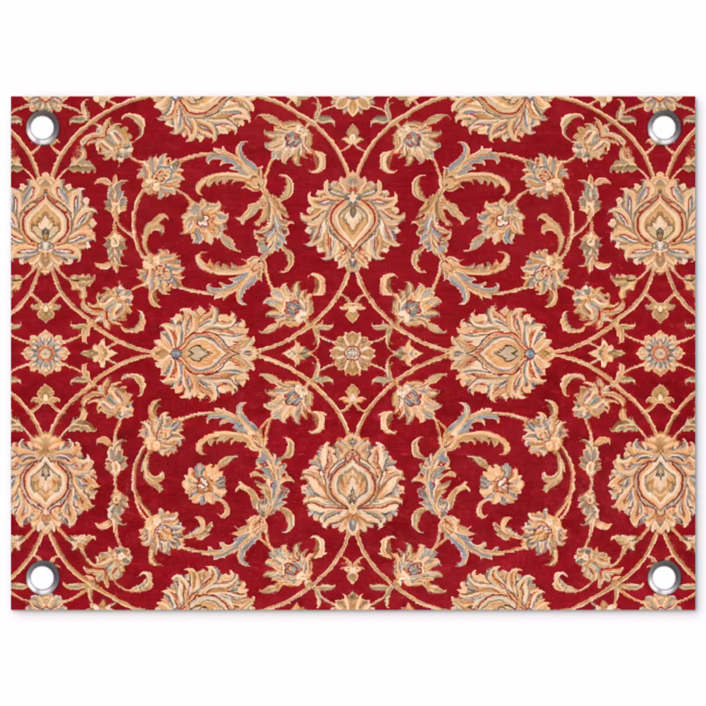 Patroon - Bloem - Klassiek - Oosters - Rood tuinposter los doek klein -3d