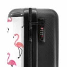 Flamingo feestje NBS - Handbagage koffer - Unisex middel -slot