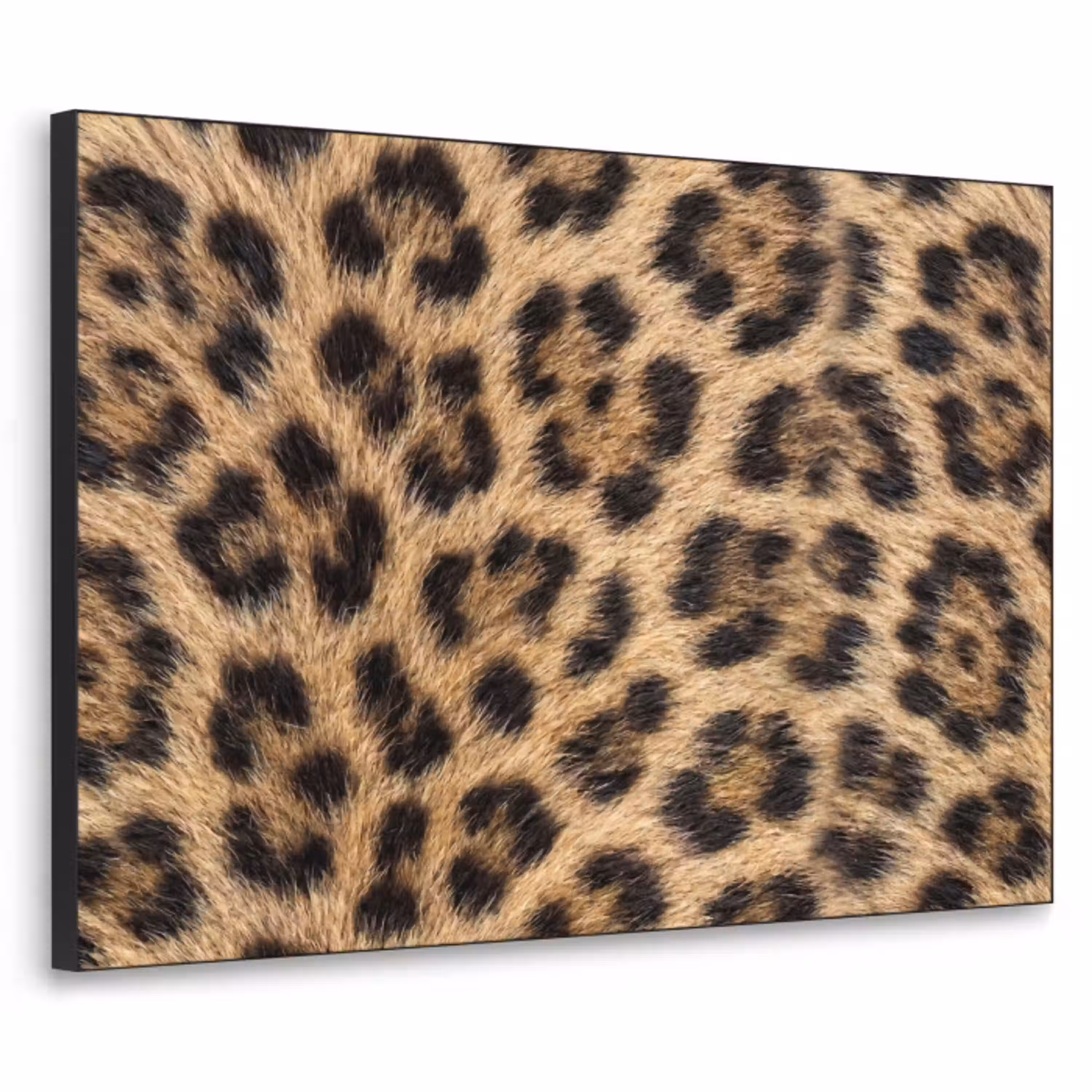 Luipaard - Vacht - Klassiek - Bruin Textielframe zwart klein -3d