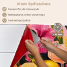 Drink - Bloemen - Yellow keuken achterwand spatscherm klein -spatscherm_DE