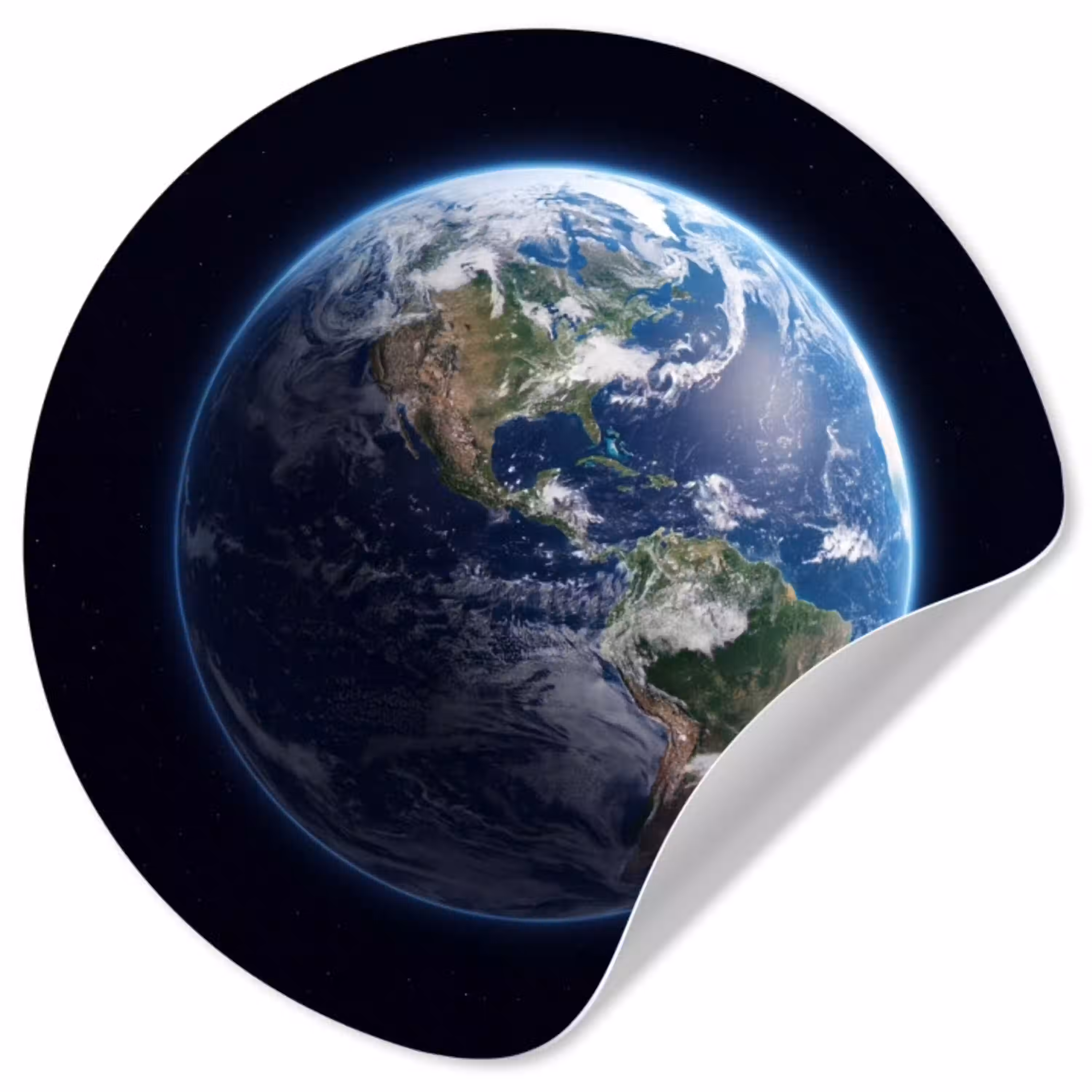 Aarde - Ruimte - Kosmos Wandcirkel behangsticker klein -3d