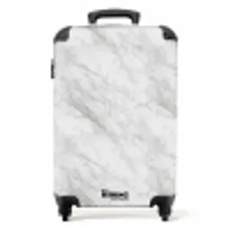 Klassiek - Marmer - Grijs NBS - Handbagage koffer - Volwassenen Unisex middel -productfoto_recht