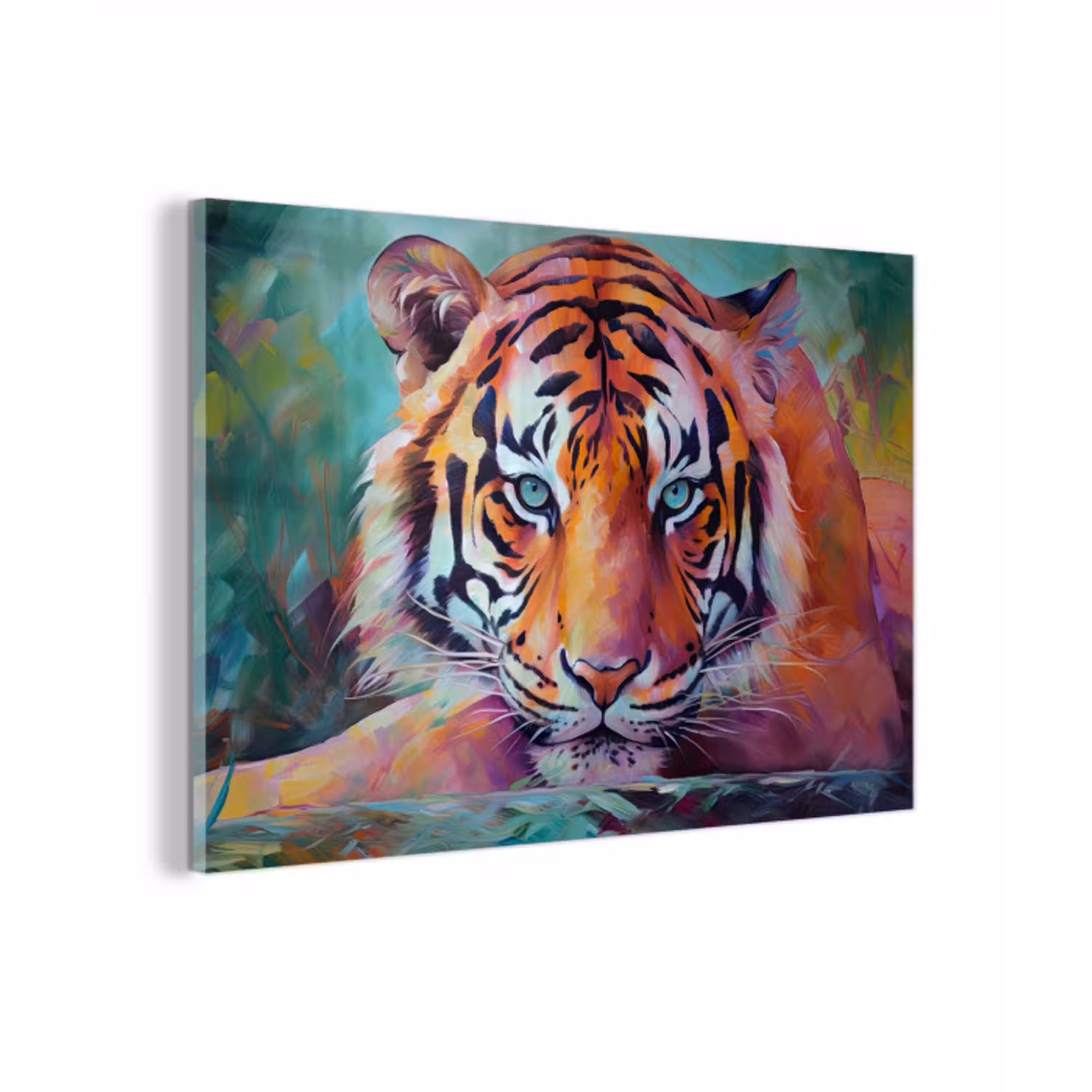 Tijger - Olieverf - Dieren - Kunst plexiglas 5mm klein -z3d