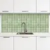 Glanzend - Mozaïek - Tegels - Zacht - Groen keuken achterwand 2 middel 871 -3d