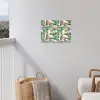 Bladeren - Flamingo - Bloemen - Jungle tuinposter los doek klein -sfeer8