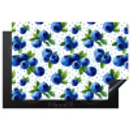 Bessen - Patroon - Blauw Inductie beschermer vinyl 3mm klein 276 -3d
