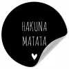 Spreuken - Hakuna matata - Quotes Wandcirkel behangsticker klein -3d