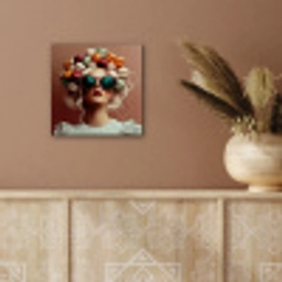 Vrouw - Macarons - Bril aluminium wit klein -sfeer4