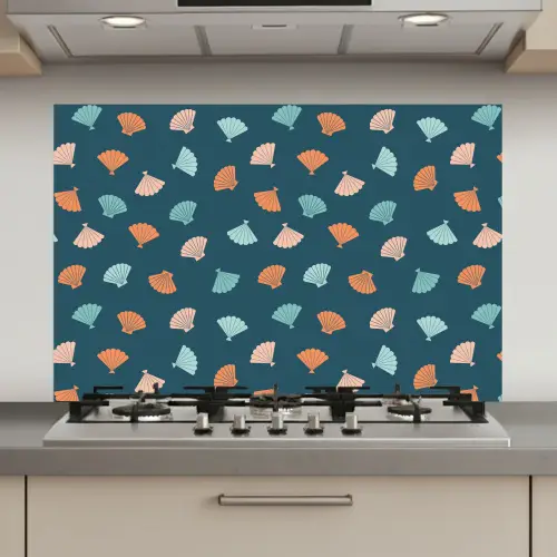Zee - Dieren - Donkerblauw - Schelpen keuken achterwand spatscherm klein 900 -3d_website