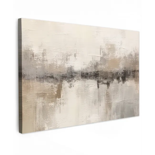Moderne kunst - Abstract - Beige canvas 2cm klein -z3d