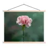 Anjer - Roze - Bloemblaadjes textielposter latten blank klein -3d