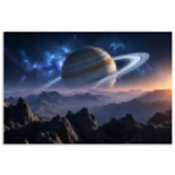 Fantasy - Kosmos - Landschap poster papier klein -3d