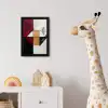 Modern - Abstract - Geometrisch - Rood - Industrieel fotolijst zwart zonder passe partout klein -usfeer4_kinderkamer