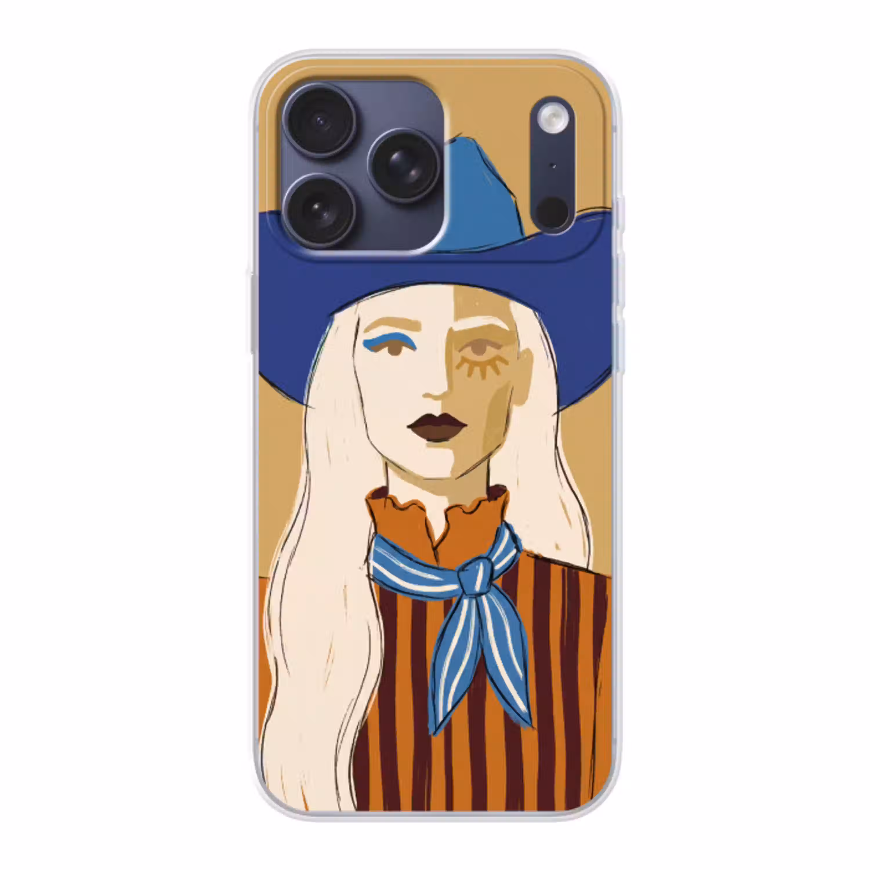 Vrouw - Portret - Abstract - Kleurrijk - Modern Telefoonhoesje iPhone 17 Pro Max klein -3d