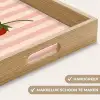 Aardbei - Strepen - Minimalistisch - Rood Dienblad Rechthoek middel -USP_HandgreepNL