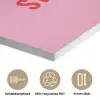 Roze - Zon - Quote PET vilt klein -closeup_DE