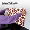 Abstract - Bladeren - Burgundy Inductie beschemer met haakjes klein 777 -ky-ophangen-nl