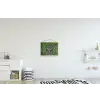 Panter - Zebrapatroon - Groen textielposter latten blank klein -kinderkamer