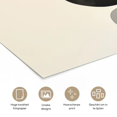 Beige - Japandi - Wabi sabi poster papier klein -closeup_NL