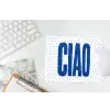 Ciao - Blauw - Stippen muismat rubber klein -witbureau