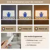 Vaas - Blauw - Geblokt - Modern Light Box met kabel (Tafellamp) klein -USP_lichtkleurNL