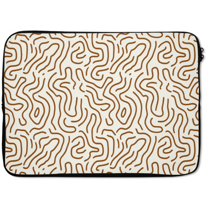 Minimalistisch - Patroon - Terracotta laptophoes neopreen klein 279 -zkaufland3dotto