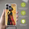 Vrouw - Silhouet - Patronen - Sierlijk Hoesje iPhone 16 Pro Max met koord klein -sfeer2_NL