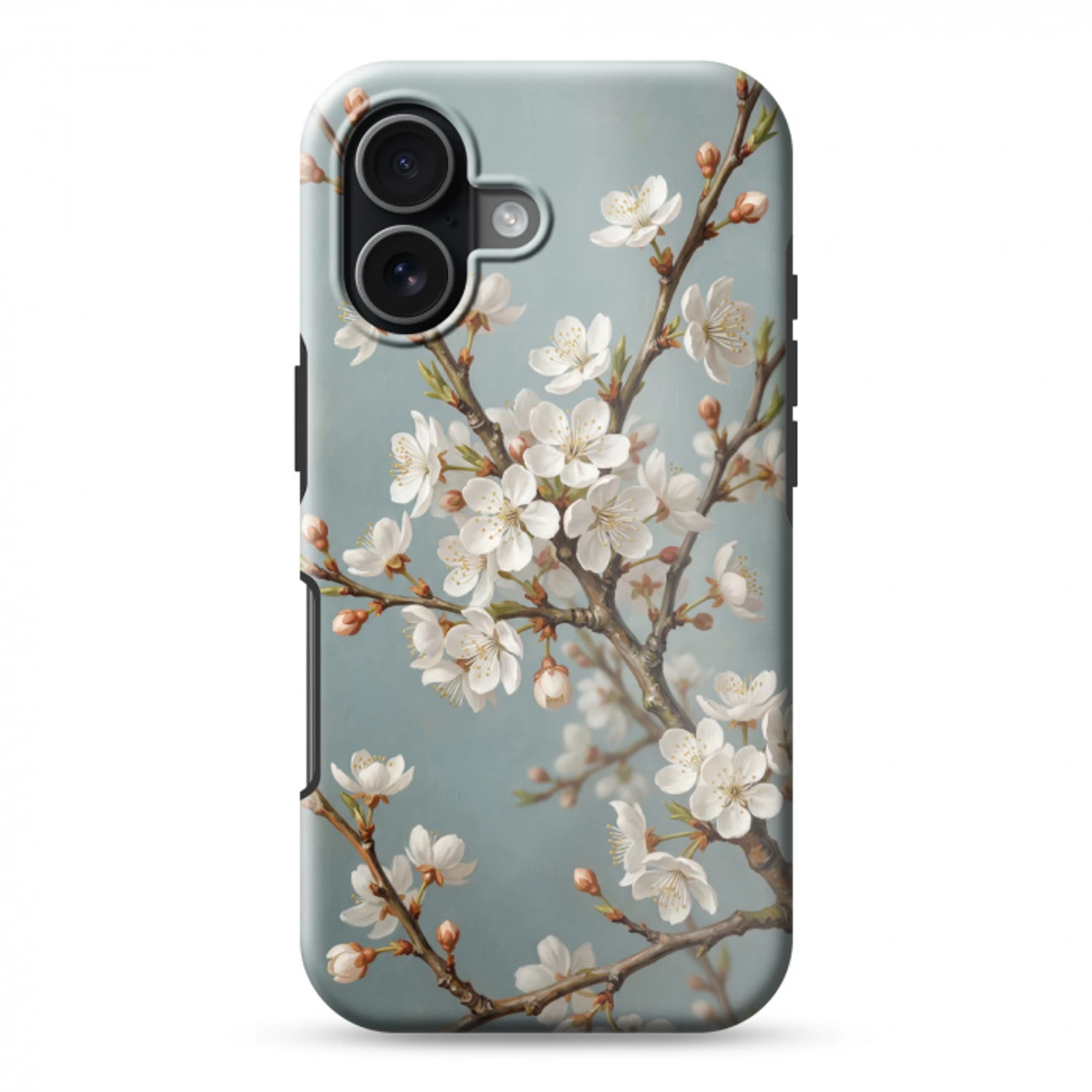 Botanisch - Stilleven - Blauw Toughcase MagSafe Apple iPhone 17 klein -3d